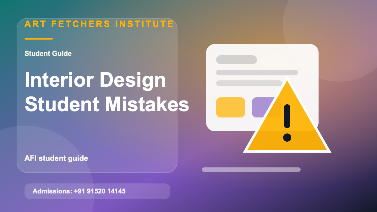 Mistakes Interior Design Students Should Avoid visual with interior design concept boards, materials, space planning, and AFI portfolio direction